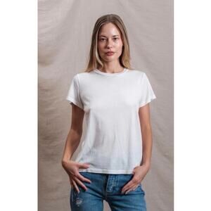 Sundry NWT Classic Elevated Essential Minimalist White Tee Pima Cotton Size XL